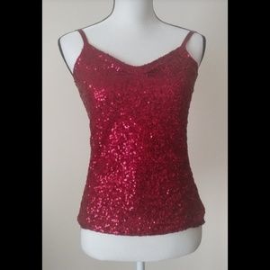The Limited Red Sequins Cami M